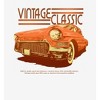 Car Fanatic Orange Vintage Car Long Sleeve Adult Hooded Sweatshirt - 2 of 3