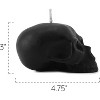 Darware Large Skull Shaped Black Candle; Decorative Themed Candle for Halloween, Horror and Novelty Decor - 3 of 4
