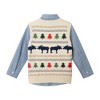 Andy & Evan  Toddler  Beige Sweater Vest, Blue Buttondown & Green Pant Set - 4 of 4