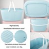Aoibox Shower Caddy Basket, Portable Large Capacity Thickened Plastic Organizer Storage Tote with Handles Drainage Toiletry Bag Bin for Room Essential - 3 of 4