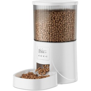 Automatic Cat and Small Dog Feeder, 4L Timed Food Dispenser with Dual Power, Easy Clean - 1 of 4