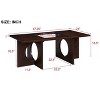 NicBex Modern 47" Wood Rectangular Coffee Table with Clear Tempered Glass Top for Living Room and Office - 2 of 4