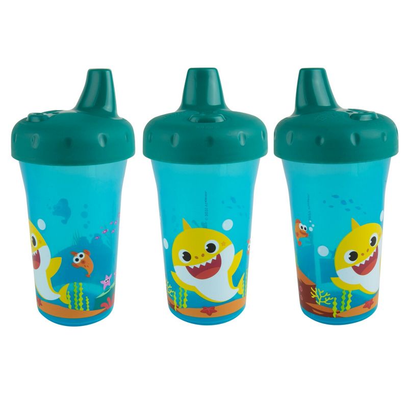 The First Years Baby Shark 9oz Hard Spout Portable Sippy Bin Cup, 3 of 4