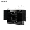 ODK Black Shoe Cabinet with Drawer, Freestanding Adjustable Shelves Black Entryway Cabinet with 4 Doors & 1 Drawer, Shoes Cabinet Storage Entryway - 2 of 4