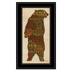 "Cabin Rules" By Lauren Rader, Ready to Hang Framed Print, Black Frame - 1 of 1