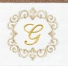 Linum Home Textiles 100% Turkish Cotton MONICA Gold Thread 2PC Embellished Hand Towel Set - 3 of 3