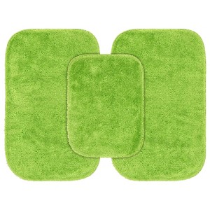3pc Traditional Nylon Washable Bathroom Rug Set - Garland Rug - 1 of 4