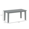 Rectangle Outdoor Coffee Table, HDPE All-Weather Outdoor Patio Table with Slatted Tabletop for Yard, Balcony - 3 of 4