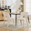 Chenille Upholstered Dining Chairs Set of 2 with Open Backs Armless Dining Chairs with Metal Legs for Kitchen,Frmhouse,Dining Room-The Pop Home - 2 of 4