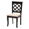 Baxton Studio Lexi Modern Beige Fabric and Dark Brown Finished Wood 5-Piece Dining Set - 3 of 4