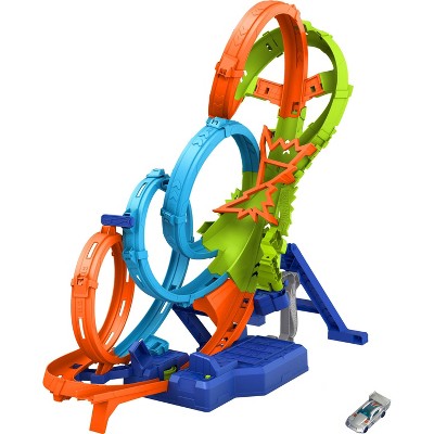 Hot Wheels Action 4 Loop Crash Out Track Set