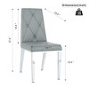 NicBex Set of 2 PU Leather Dining Chair Modern Upholstered Tufted Side Chair with Wood Legs for Kitchen,Dining Room - 3 of 4