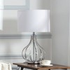 Aukfa 22.8" Modern Metal Table Lamp with Linen Shade – Elegant Home & Office Decor for Bedroom, Living Room - 2 of 4