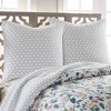 Verity Teal Euro Sham Set - Set of Two - Levtex Home - 2 of 3
