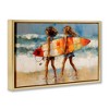 Stupell Industries Surfboard Kids Friends Black Floater Framed Canvas Wall Art - 3 of 4