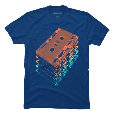 Men's Design By Humans Cassette Tapes By robotface T-Shirt