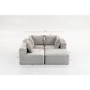 Grungis Comfy Corduroy Sofa Couch with 4 Seaters,Magic Cube Sofa with Modular Configuration,U Shape Sectional Sofa for Living Room Furniture - 3 of 4