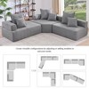 Whisen Oversized Modular Pieces for Convertible Luxury Boucle Floor Couch, 4 Shapes Available - 2 of 4