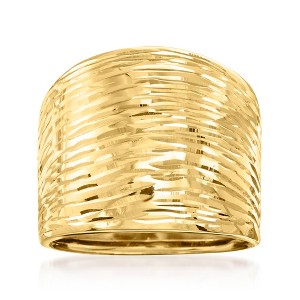 Ross-Simons Italian 14kt Yellow Gold Diamond-Cut Dome Ring - 1 of 4