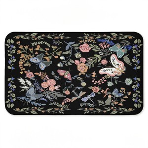 Stupell Industries Dark Flowers & Garden Friends Printed Anti-Fatigue Floor Mat, design by Ani Del Sol, 30"x18" - 1 of 4