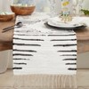 Saro Lifestyle Artisanal Diamond Chindi Table Runner, Black, 16"x72" - 3 of 3