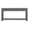 CAVINAS 63" Rustic Chic Console Table with 4 Drawers and Bottom Shelf,Farmhouse Entryway Table for Living Room,Hallway - 2 of 4