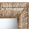 bali & pari Collice Modern Bohemian Metal and Natural Brown Seagrass Accent Wall Mirror - 3 of 4