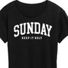 Women's - Instant Message - Sunday Keep It Holy Short Sleeve Graphic T-Shirt - 2 of 4