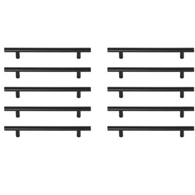 Elegant Lighting Quinn 6-5/16Inch Center to Center Matte Black Bar Pull Multipack (set of 10)
