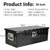 30 Inch Heavy Duty Aluminum Tool Box,Stripes Plated Trailer Tool Box, for Truck Car Pickup RV ATV Waterproof Storage Tools Organizer - 2 of 4