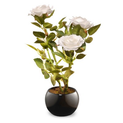 9.5" White Rose Flower - National Tree Company