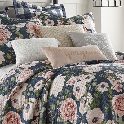 Fiori 16x20 Cream and Tan Textured Decorative Pillow with Coral Pink Tassels