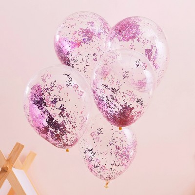 Glitter Filled Balloons Pink