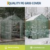 Mini Walk-in Transparent Greenhouse with PE Cover and Anchor, 3 Tiers 4 Shelves Plant Garden for Indoor Backyard Outside - 4 of 4