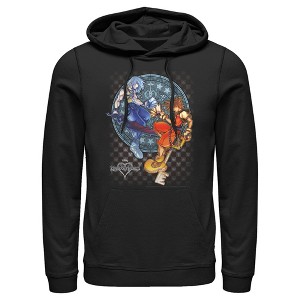 Men's Kingdom Hearts Chain of Memories Hero Duo Stained Glass Pull Over Hoodie - 1 of 4