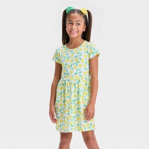 Girls' Short Sleeve Dress - Cat & Jack™ - 1 of 3