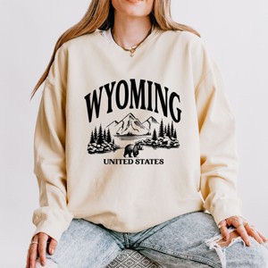 Simply Sage Market Wyoming Forest Scene Lightweight Garment Dyed Sweatshirt - 1 of 4