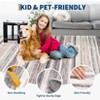 Modern Runner Rug Washable Striped Accent Carpet Non-Slip, Stain-Resistant Entry Rugs Low Pile Hallway Rug - 4 of 4
