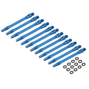 Unique Bargains 2BA Thread Aluminum Dart Shafts with Rubber Rings for Steel Tip 12 Pcs - 1 of 4