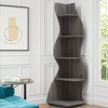 MAYEERTY 5-Tier Corner Shelf, Modern Wall Corner Bookshelf Bookcase - 3 of 4