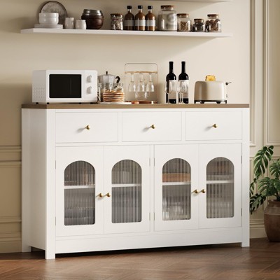 Buffet Cabinet with Storage, 55.1" Large Sideboard Buffet Cabinet