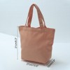 Unique Bargains Cotton Sturdy Reusable Mini Lunch Canvas Tote Bag with Handles 1 Pc - 2 of 4