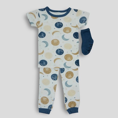 Milkberry Soft Bamboo Pajamas Toddler Pajama Set Boys In Blue Moon And ...