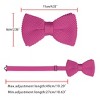 INSPIRE CHIC Men's Pre-Tied Adjustable Strap Solid Color Knitted Bow Ties - 3 of 4