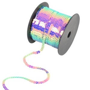 Flat Sequin Strip, 6mm String Metallic Sequin Strand, Paillette Sequin Sewing Trim DTY Project Decoration, 100 Yards - 1 of 4