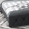 WhizMax Bed Frame with Type-C & USB Ports, Wooden Slats Support, Linen Fabric Wrap, No Box Spring Needed, Easy Assembly - 4 of 4