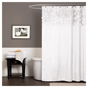 Lillian Shower Curtain White - Lush Décor