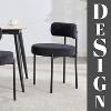 DYHOME Dining Chairs Set of 2, Boucle Dining Chairs Round Upholstered Curved Backrest - 3 of 4
