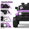Jojoka 12V Ride on Truck Car for Kids, Battery Powered Electric Toys Vehicles with Remote Control, Spring Suspension, Lights, Bluetooth, 2 Speeds - 3 of 4