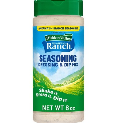 Hidden Valley Original Ranch Seasoning, Dressing and Dip Mix, Shaker Canister, 8 oz (Pack of 2)